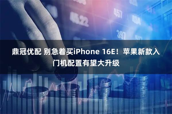 鼎冠优配 别急着买iPhone 16E！苹果新款入门机配置有望大升级